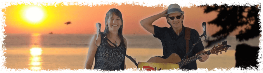 Lynn and Bob with Lake Erie morning